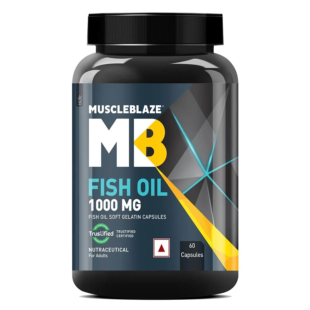 MB MuscleBlaze Omega 3 Fish Oil 60Caps